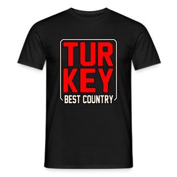 Türkei - Männer T-Shirt - Schwarz - Vorne - AI Model Male 178 light (178cm)