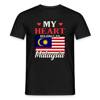 Malaisie - T-shirt homme - noir - Devant - AI Model Male 178 light (178cm)