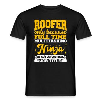 Bauarbeiter Dachdecker Geschenkidee - Männer T-Shirt - Schwarz - Vorne - AI Model Male 178 light (178cm)