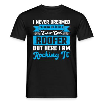 Bauarbeiter Dachdecker Geschenkidee - Männer T-Shirt - Schwarz - Vorne - AI Model Male 178 light (178cm)