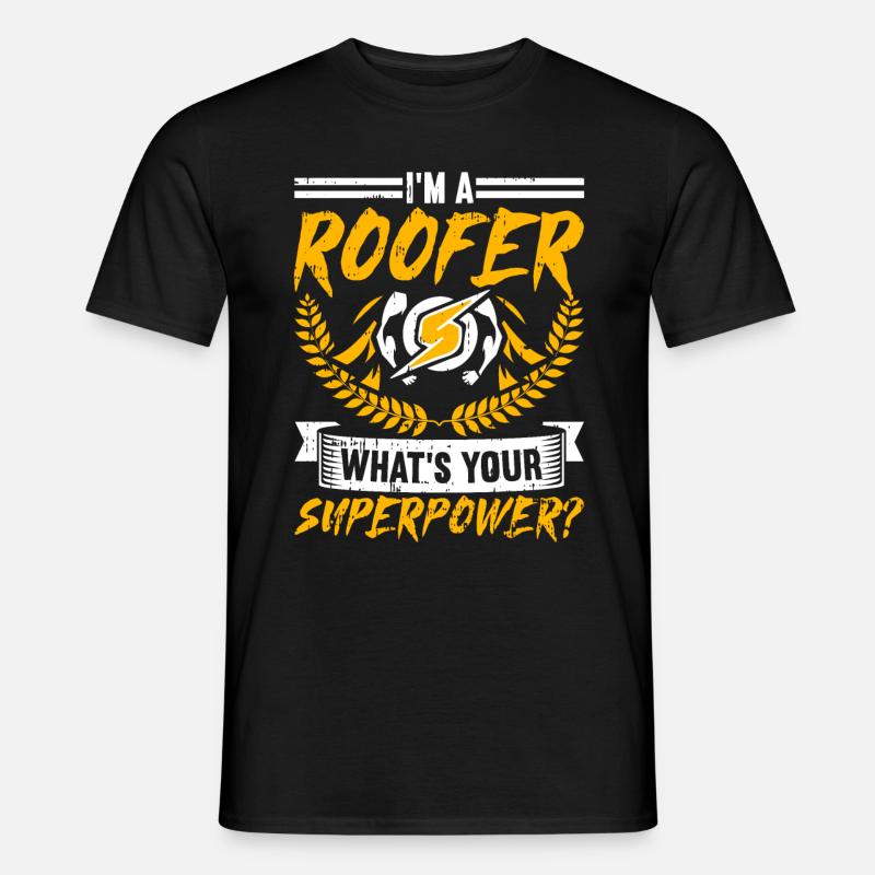 Bauarbeiter Dachdecker Geschenkidee - Männer T-Shirt - Schwarz