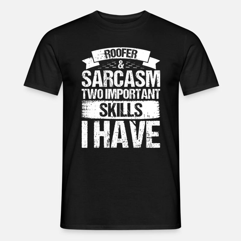 Bauarbeiter Dachdecker Geschenkidee - Männer T-Shirt - Schwarz