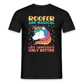 Bauarbeiter Dachdecker Geschenkidee - Männer T-Shirt - Schwarz - Vorne - AI Model Male 178 light (178cm)