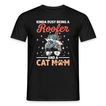 Bauarbeiter Dachdecker Geschenkidee - Männer T-Shirt - Schwarz - Vorne - AI Model Male 178 light (178cm)