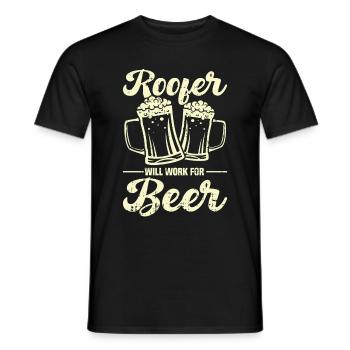 Bauarbeiter Dachdecker Geschenkidee - Männer T-Shirt - Schwarz - Vorne - AI Model Male 178 light (178cm)