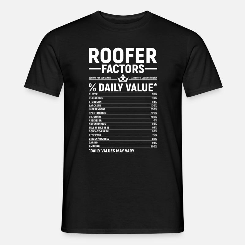 Bauarbeiter Dachdecker Geschenkidee - Männer T-Shirt - Schwarz