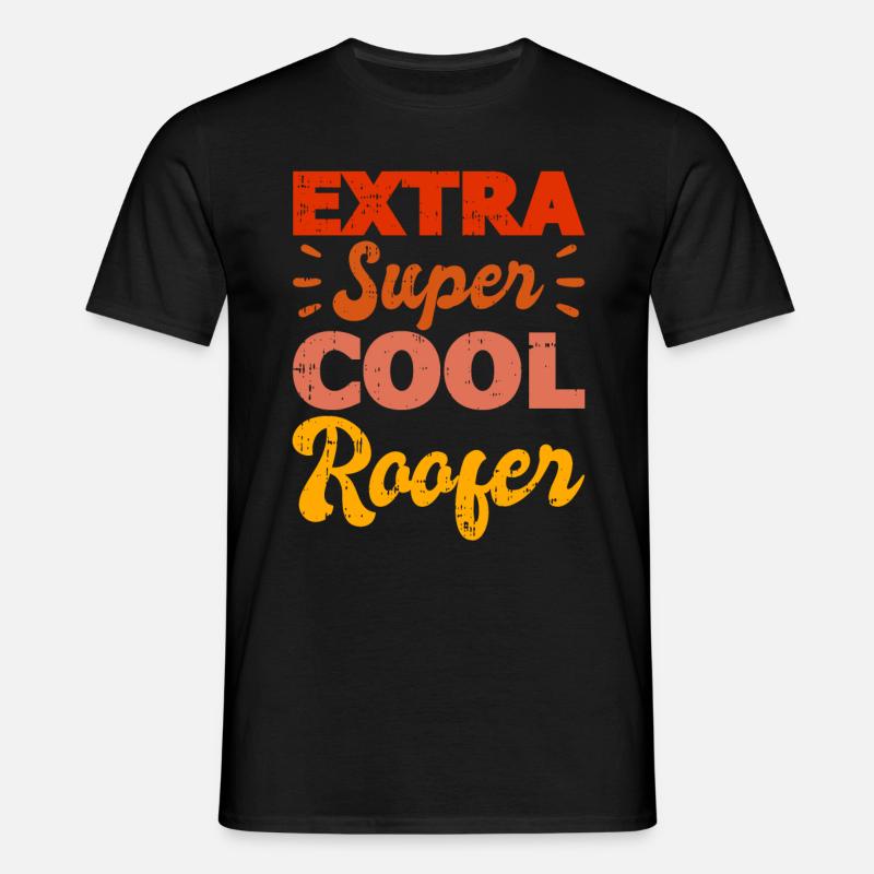 Bauarbeiter Dachdecker Geschenkidee - Männer T-Shirt - Schwarz