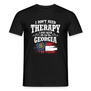 Georgia - Men's T-Shirt - black - Front - AI Model Male 178 light (178cm)