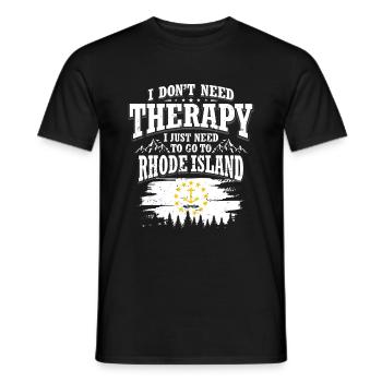 Rhode Island - Men's T-Shirt - black - Front - AI Model Male 178 light (178cm)