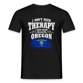 Oregon - Männer T-Shirt - Schwarz - Vorne - AI Model Male 178 light (178cm)