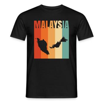 Malaisie - T-shirt homme - noir - Devant - AI Model Male 178 light (178cm)