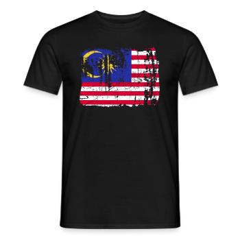 Malaisie - T-shirt homme - noir - Devant - AI Model Male 178 light (178cm)