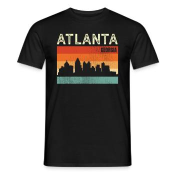 Atlanta Georgien - Männer T-Shirt - Schwarz - Vorne - AI Model Male 178 light (178cm)