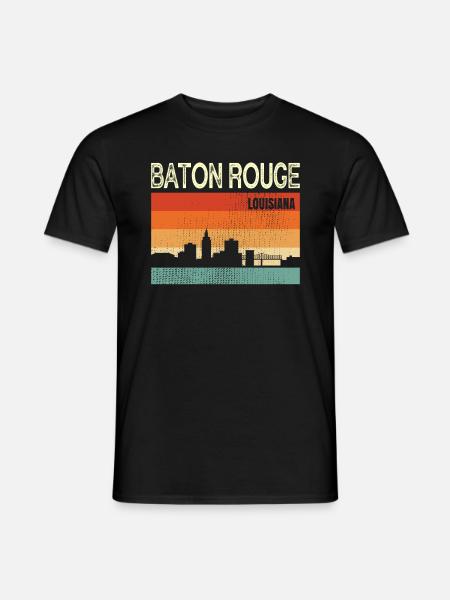 Baton Rouge Louisiana - Männer T-Shirt - Schwarz