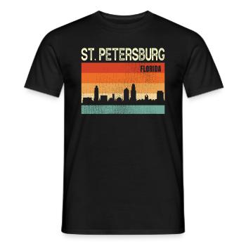 St Petersburg Floride - T-shirt homme - noir - Devant - AI Model Male 178 light (178cm)