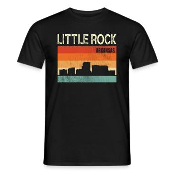 Little Rock Arkansas - Men's T-Shirt - black - Front - AI Model Male 178 light (178cm)