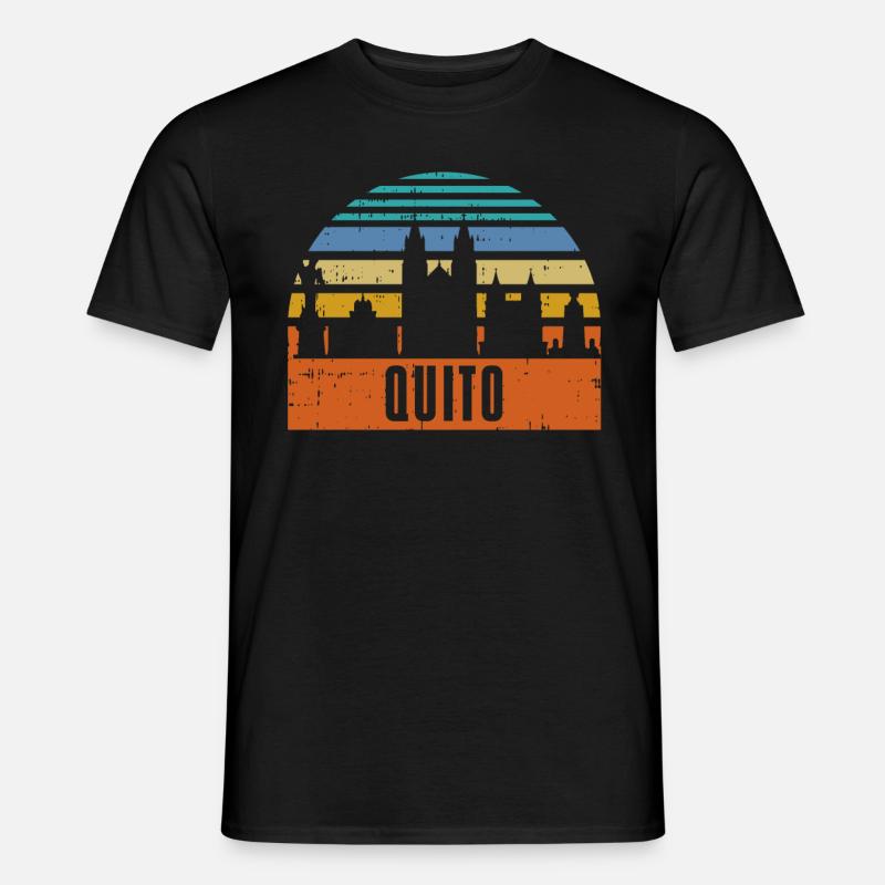Quito Ecuador Skyline Geschenk - Männer T-Shirt - Schwarz