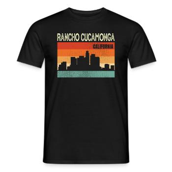 Rancho Cucamonga - Männer T-Shirt - Schwarz - Vorne - AI Model Male 178 light (178cm)