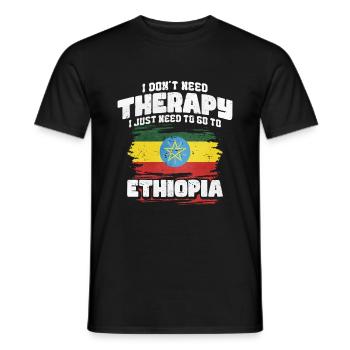 Ethiopia - Men's T-Shirt - black - Front - AI Model Male 178 light (178cm)