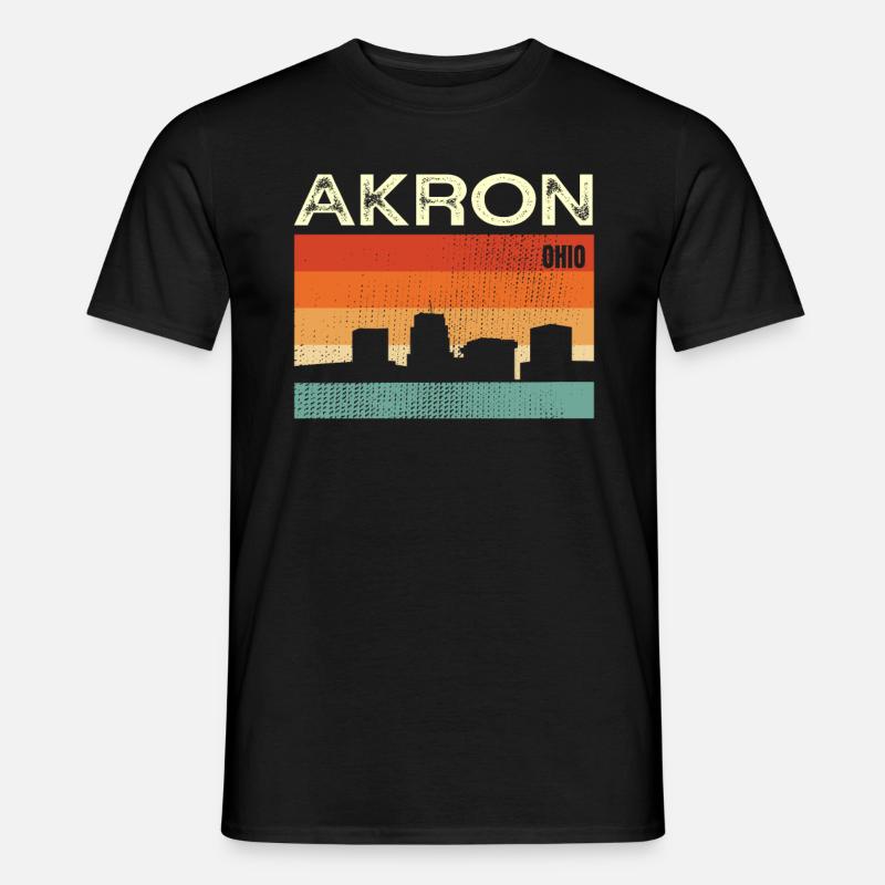 Akron - Männer T-Shirt - Schwarz