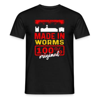 Worms Wormser Geschenk - Männer T-Shirt - Schwarz - Vorne - AI Model Male 178 light (178cm)