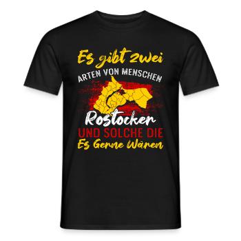 Es Gibt Zwei Arten Von Menschen Rostocker - Männer T-Shirt - Schwarz - Vorne - AI Model Male 178 light (178cm)