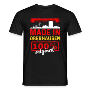 Oberhausen - Männer T-Shirt - Schwarz - Vorne - AI Model Male 178 light (178cm)
