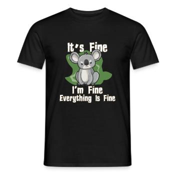 Es geht mir gut Alles gut Koala - Männer T-Shirt - Schwarz - Vorne - AI Model Male 178 light (178cm)