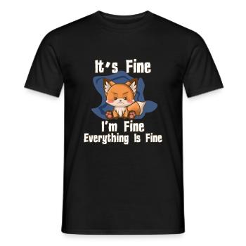 Es geht mir gut Alles gut Fox - Männer T-Shirt - Schwarz - Vorne - AI Model Male 178 light (178cm)