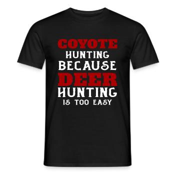 Kojotenjagd Kojote Geschenk - Männer T-Shirt - Schwarz - Vorne - AI Model Male 178 light (178cm)