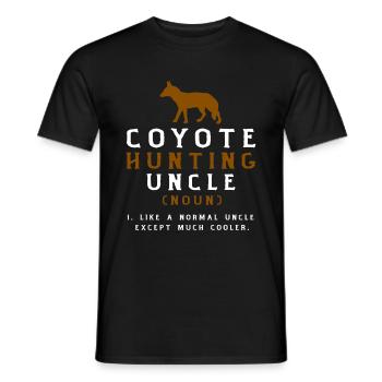 Kojotenjagd Kojote Geschenk - Männer T-Shirt - Schwarz - Vorne - AI Model Male 178 light (178cm)