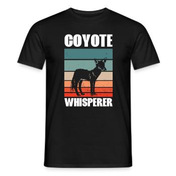 Kojotenflüsterer Kojotenjagd Kojote Geschenk - Männer T-Shirt - Schwarz - Vorne - AI Model Male 178 light (178cm)