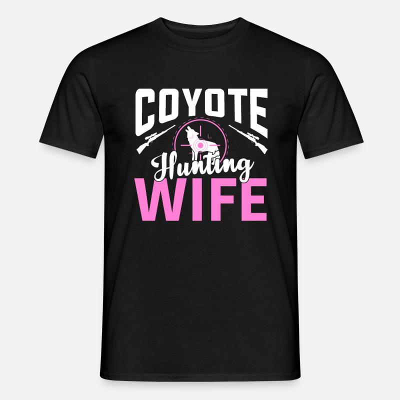 Kojotenjagd Ehefrau - Männer T-Shirt - Schwarz