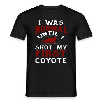 Kojotenjagd Kojote Geschenk - Männer T-Shirt - Schwarz - Vorne - AI Model Male 178 light (178cm)
