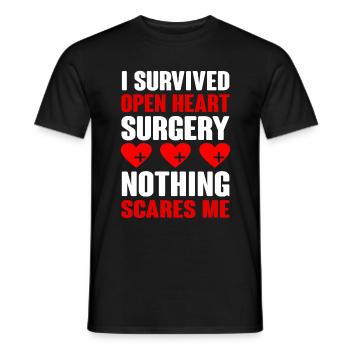 Cadeau de chirurgie à cœur ouvert - T-shirt homme - noir - Devant - AI Model Male 178 light (178cm)