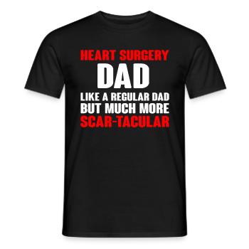 Open Heart Surgery Gift - Men's T-Shirt - black - Front - AI Model Male 178 light (178cm)