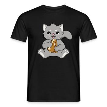 Apple pie - Men's T-Shirt - black - Front - AI Model Male 178 light (178cm)