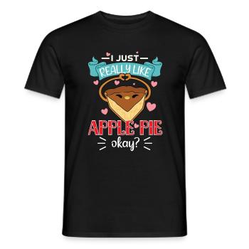 Apple pie - Men's T-Shirt - black - Front - AI Model Male 178 light (178cm)