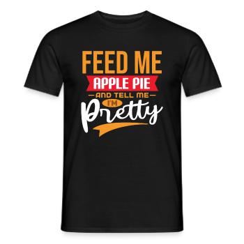 Apple pie - Men's T-Shirt - black - Front - AI Model Male 178 light (178cm)