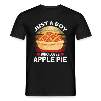 Apple pie - Men's T-Shirt - black - Front - AI Model Male 178 light (178cm)