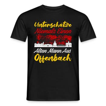 Offenbach - Männer T-Shirt - Schwarz - Vorne - AI Model Male 178 light (178cm)