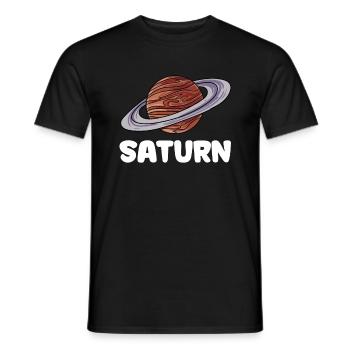 Saturn - Men's T-Shirt - black - Front - AI Model Male 178 light (178cm)