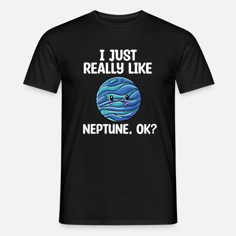 Neptun - Männer T-Shirt - Schwarz
