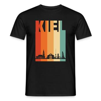 Kiel - Männer T-Shirt - Schwarz - Vorne - AI Model Male 178 light (178cm)