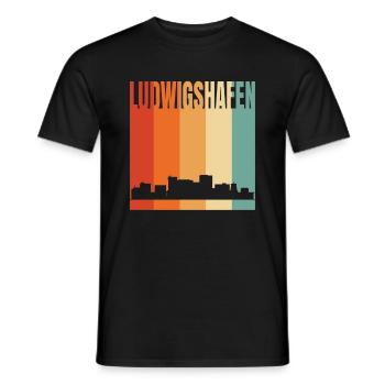 Ludwigshafen - Männer T-Shirt - Schwarz - Vorne - AI Model Male 178 light (178cm)