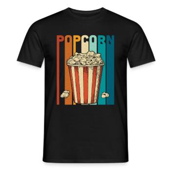 Popcorn - Männer T-Shirt - Schwarz - Vorne - AI Model Male 178 light (178cm)