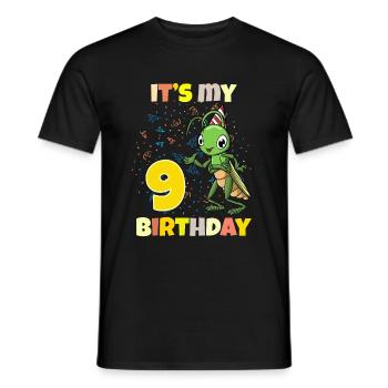 C’est ma sauterelle de 9e anniversaire - T-shirt homme - noir - Devant - AI Model Male 178 light (178cm)