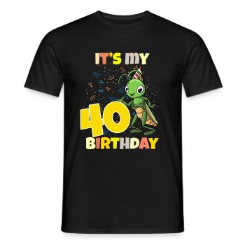 C’est mon 40e anniversaire Grasshopper - T-shirt homme - noir - Devant - AI Model Male 178 light (178cm)