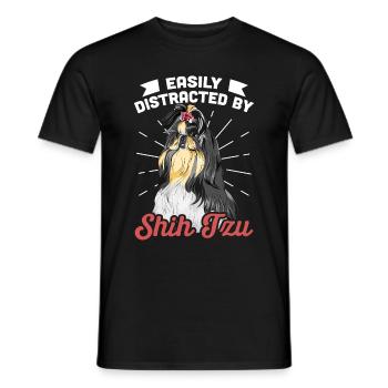 Shih Tzu - Männer T-Shirt - Schwarz - Vorne - AI Model Male 178 light (178cm)