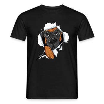 Dogue allemand - T-shirt homme - noir - Devant - AI Model Male 178 light (178cm)